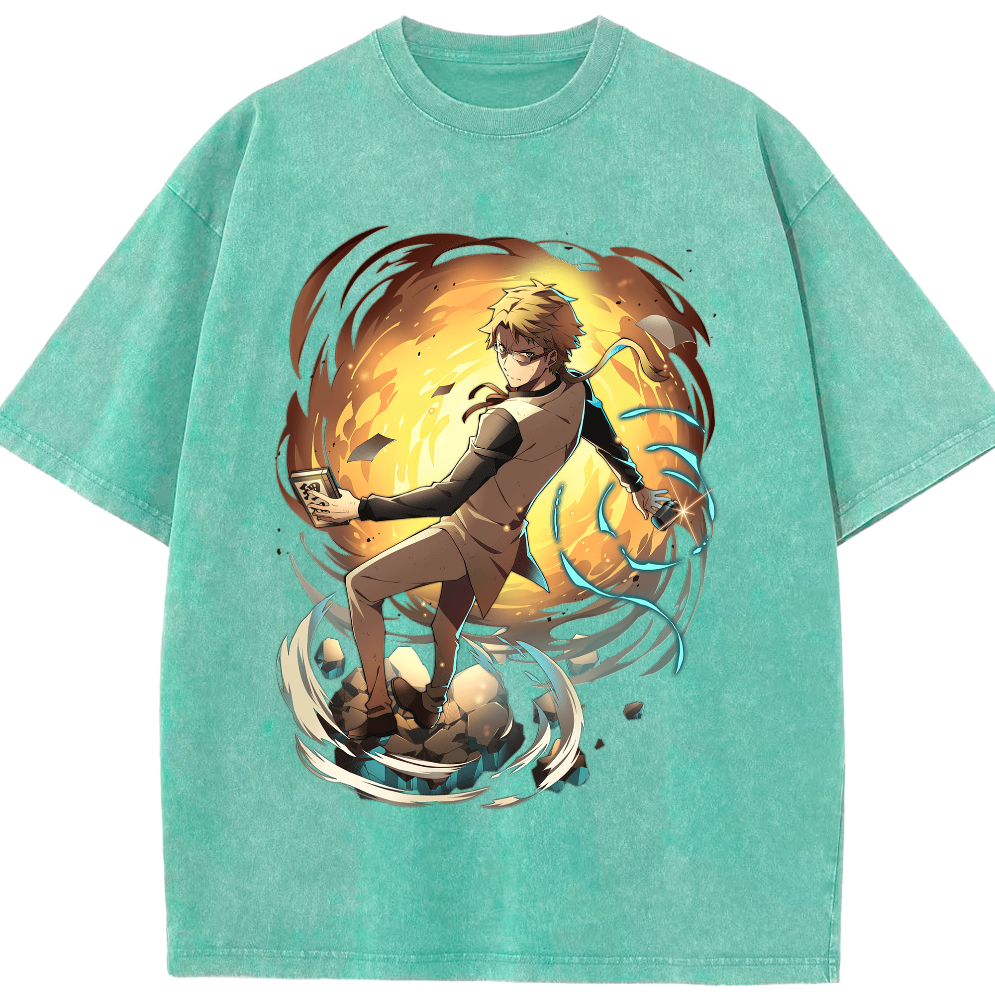 （画像用） 文豪ストレイドッグス Bungo Stray Dogs 綿100% ヴィンテージ風 半袖Tシャツ（フロントプリント）